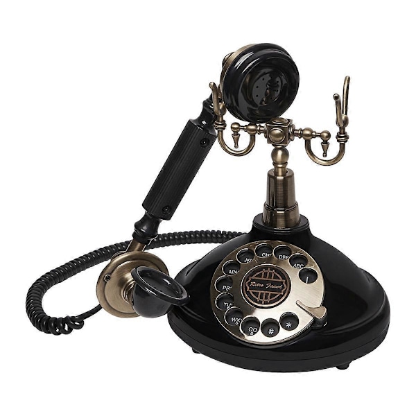 Audio Gæstebog Bryllup Telefon Telefonoptager Brugerdefineret Audio Besked Gæstebog Klassisk Retro Stil til B
