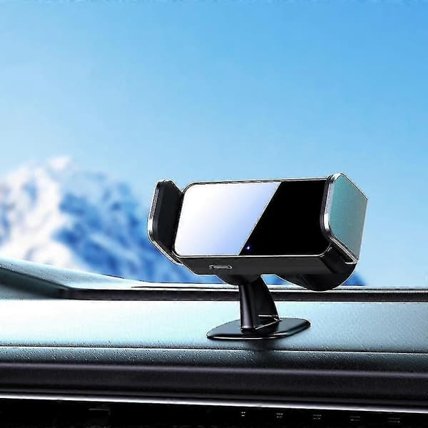 Electric Induction Mobile Phone Holder 360-Degree Rotation Self-Adhesive and Vent Mount