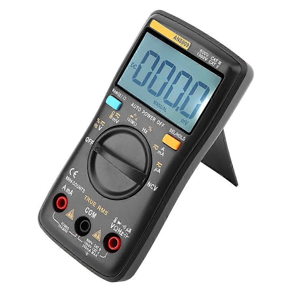 ANENG AN8009 Kannettava AC/DC Resistanssi LCD-näyttö Digitaalinen Pihtimittari