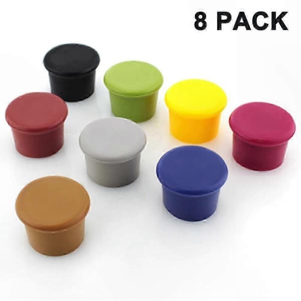 Silikonflasklock 8-pack, universell passform för öl-, vin- och juiceflaskor