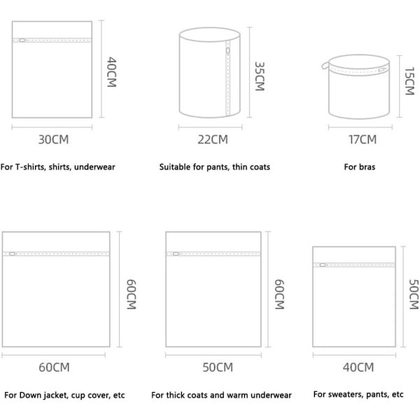 Mesh Vaskeriposer Sett, Vaskeri Nettpose Reise Oppbevaring Organiser Bag for Klær-seilbåt