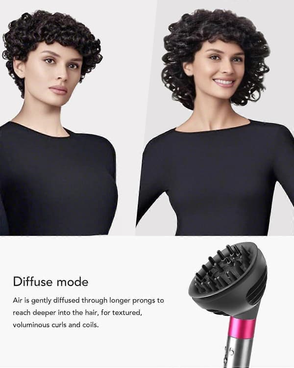 Wave+Curl Diffuser för Dyson Airwrap Styler, Uppgraderat Diffusormunstycke för Dyson Airwrap HS01 HS05 HS08 för vågigt, lockigt eller krulligt hår
