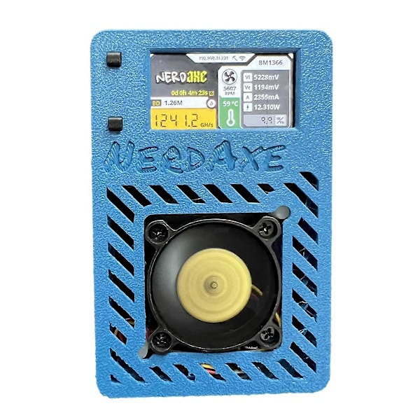 NerdAxe Miner Nerdminer 500Gh/S S19XP BM1366 ASIC Bitaxe Bitcoin Mini Miner 1.9-tommers Skjerm Lotteri