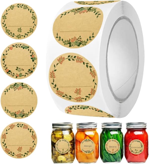 500 pcs - Labels - Jar Labels - Jam Labels - Gift Labels - Household Labels - 50 mm