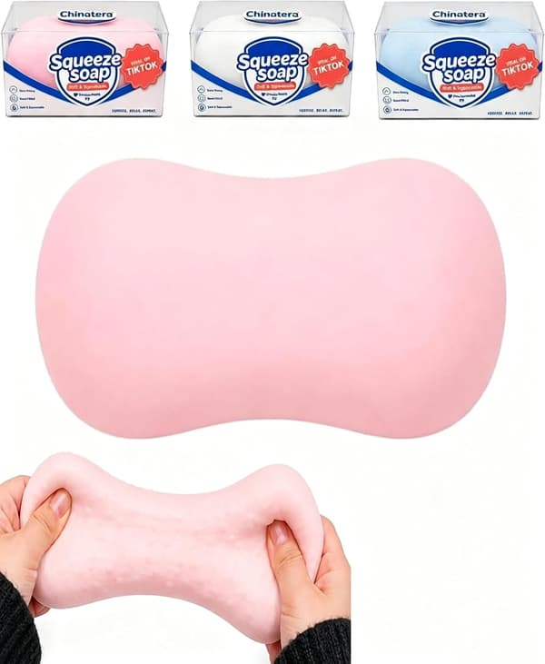 Crazy Soap Squishy ASMR Bead-Filled Realistic Food Stress Ball Squeezable Moldable Slushy Asmr Realistic Taba Handmade Non-Bouncing Sticky 9*4*4.3cm