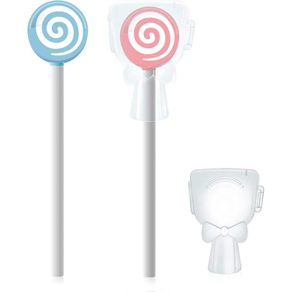 Tunganrengöringsborste för barn i lollipopform, 2 stycken 2 pieces