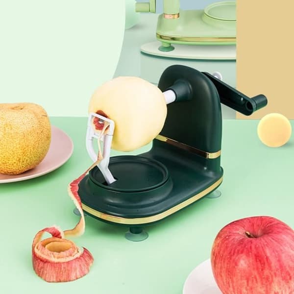 (Mørkegrøn) Æbleskræller - MINIFINKER - Rustfrit stål - Mørkegrøn - Moderne design - Multifunktionel
