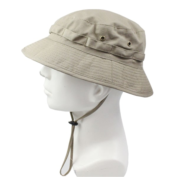 Fiskeskatt utendørs klatring jakt solhatt Khaki 60cm (applicable to 58-60cm)