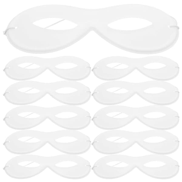 Børns DIY Graffiti Maske til Maling 20 Stk Hvide PVC Flocking Masker