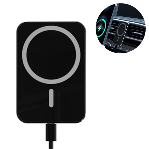 Lämplig kompatibel med Apple 12 Car Wireless Charging Stand - Svart