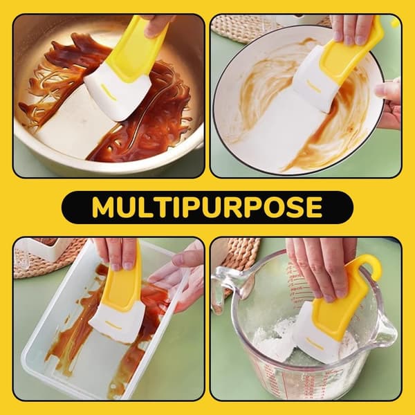 Food Grade Silicone Kitchen Spatula Set - Heat Resistant Rubber Spatulas, Non-Scratch Kitchen Utensils