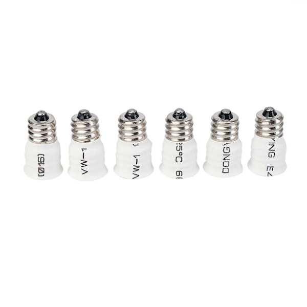 6-pack E12 to E14 White Light Bulb Converter LED Lamp Holder Lamp Adapter Socket Changer High Quality