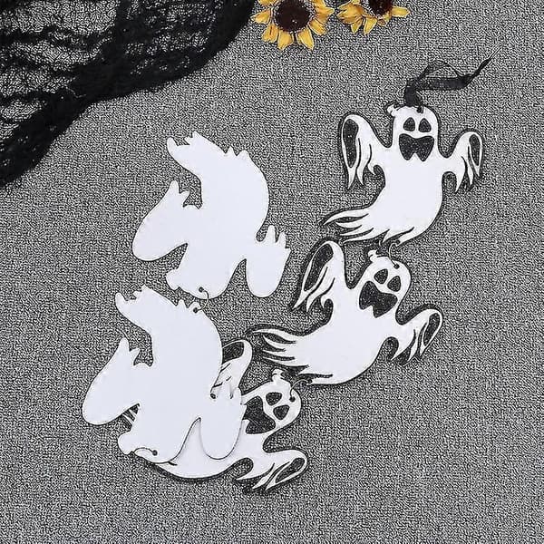 Halloween Decoration - 1-piece Set with 5 Hanging Ghosts for Spooky Party Decor