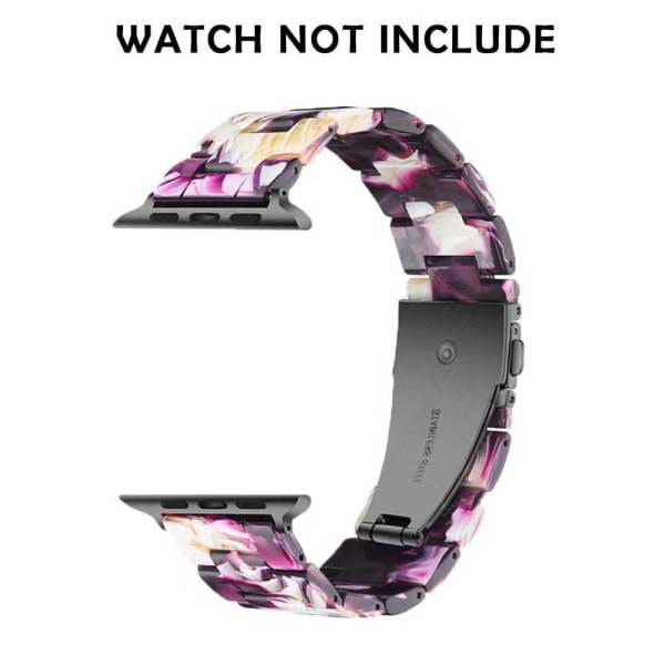 Kompatibel med Apple Watch band 38-40 mm/42-44 mm Series 5/4/3/2/1, Slim Resin Armband -38-40 mm-Flash Purple