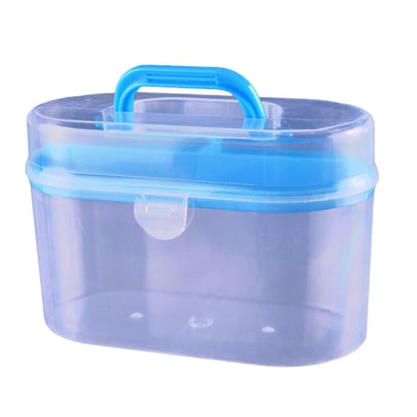 Transparent plastfodral för sybehör för förvaring bärbar