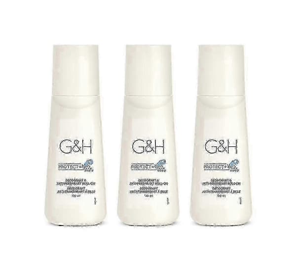 X 3 Flasker Gh Protect+ Deodorant Antiperspirant Roll-on Størrelse 100 Ml.
