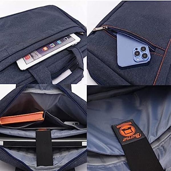 14 tum, lyxigt vattentätt nylon hållbart case för bärbar dator Messenger Bag med konvex buffertdyna