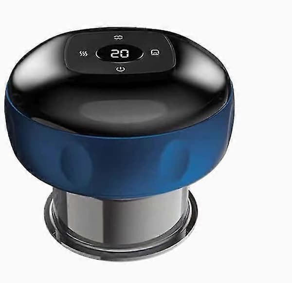 Elektrisk vakuumkoppningsterapimassager, smart koppningsset (1 st-blå)