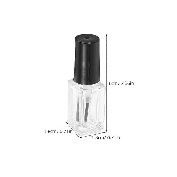 20 st 5 ml nagellacksflaskor tomma genomskinliga nagellacksflaskor med pensel
