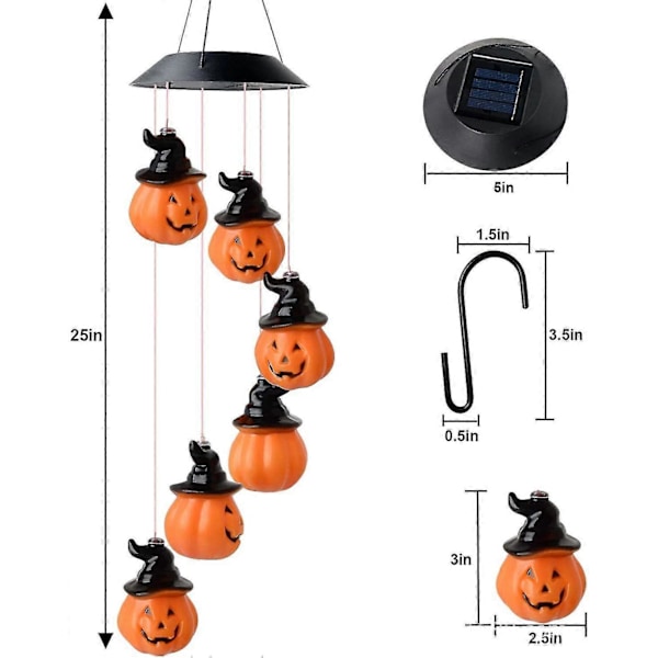 Halloween Dekoration Solcellslampa Utomhus Halloween Dekoration Pumpa Ljus Led Trädgårdsdekorationer Ljus Trädhängande Ljus skull