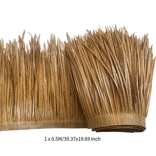 Kunstig stråtak brannhemmende DIY-pynt tilbehør dekorativ 3 Brown