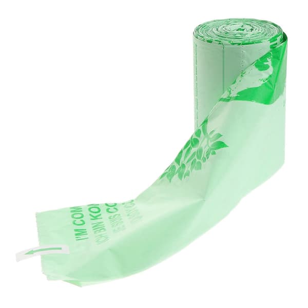 Sopsäckar på rulle Avfallspåsar Sovrum Vardagsrum Majsstärkelse Stor kapacitet 50 st 36X35CM Green