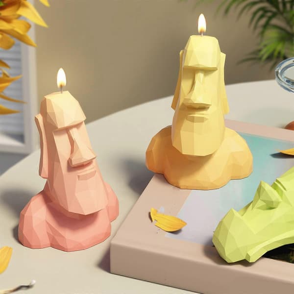 3D Kunststatue Silikone Lysforme til Lys Sæbe Gipsdekoration Epoxyharpiks Silikoneforme Fondant Silikoneforme