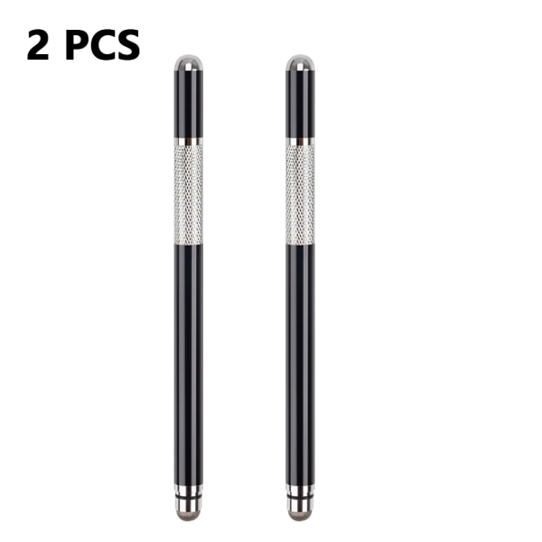 2-delad surfplatta 2-i-1 penna med dubbla huvuden - svart. Kapacitiv penna  med hög precision kompatibel med surfplattor Universal touch bd88 | Fyndiq
