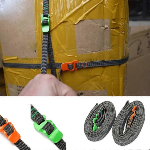 Bagagestropper Kraftig Polypropylen Webbing med Rustfri Krog til Udendørs Sport Grøn