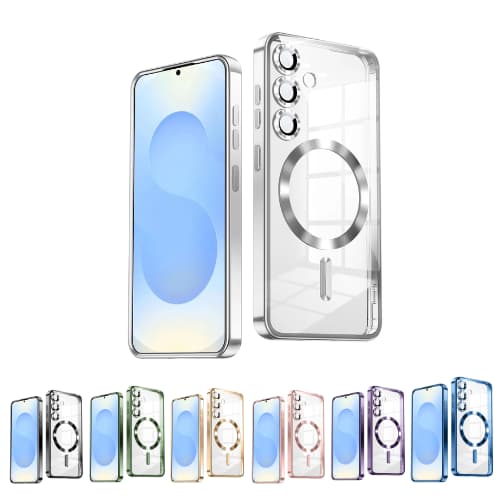 Samsung S26 ULTRA Case - Metallic Case with Magnetic Compatibility, Slim Design - Silver silver