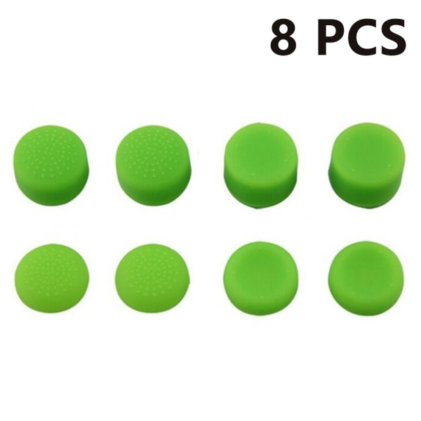 8-pack silikonkontrolltillbehör Hudersättningsdelar, halkfri cover med cover – grönt