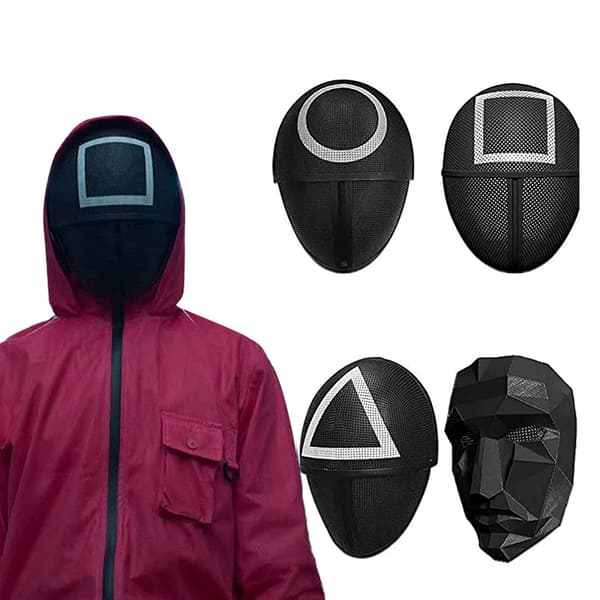 Squid Game Cosplay Mask Prop Square Circle Triangle Pattern Boss