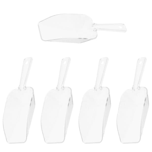 Isspade Transparent Plast Isspade för Mätning 5st Mini Klara Spadar