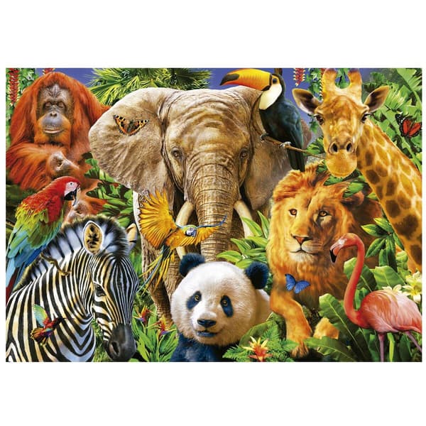 Educa Wild Animal Collage Pussel 500 bitar multifärg multicolor