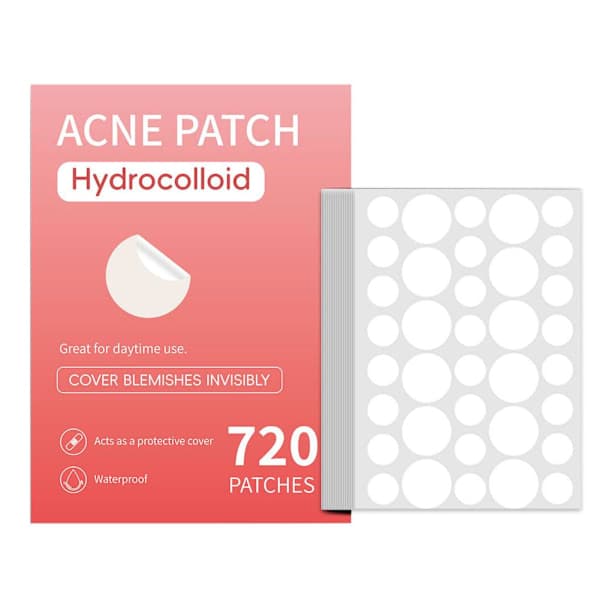 1080 stk/400 stk Akneplaster Fine Usynlige Akneplaster Find Patch S6V8 cirkel 720 plaster