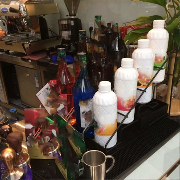 Flaskeholder Stativ Monin Sirup Stativ Kaffe Oppbevaringsstativ Multifunksjonelt Melk Te Kopp Stativ Displ