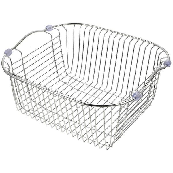 SQLX Ny Afløbskurv til opvask Rustfrit stål Vask Afløbsstativ Køkkenbrug Sølv 30x28cm Dræn vand 1 stk.