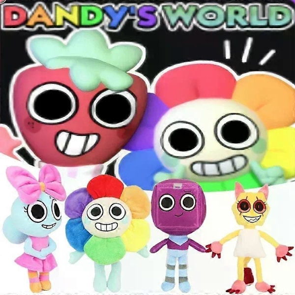 Gaibosi Dandy's World Plyschleksaker Söt Dandy World Scrap Gosedjur Skräckspel Goob Pebble Plysch Mjuk Kudde Barn Julklapp Butterfly Man