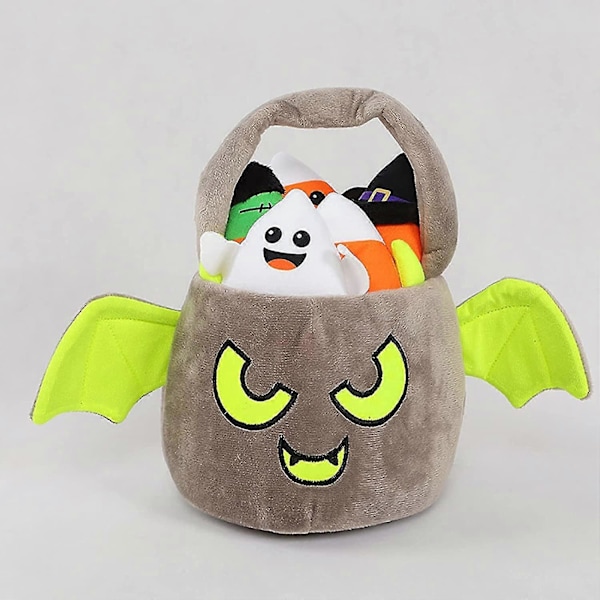 Halloween Pehmolelu Halloween Kori Hauska Kurpitsa Karkkikori Tyyny Halloween Kurpitsa Lepakko gray