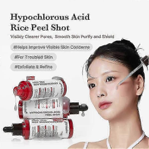 Hypoklorsyre Ris Peel Shot-Duo Til Ansigtskrop Mild Eksfolierende Serum til Døde Hudceller Porepleje Hudorme Overdreven Talgkontrol M