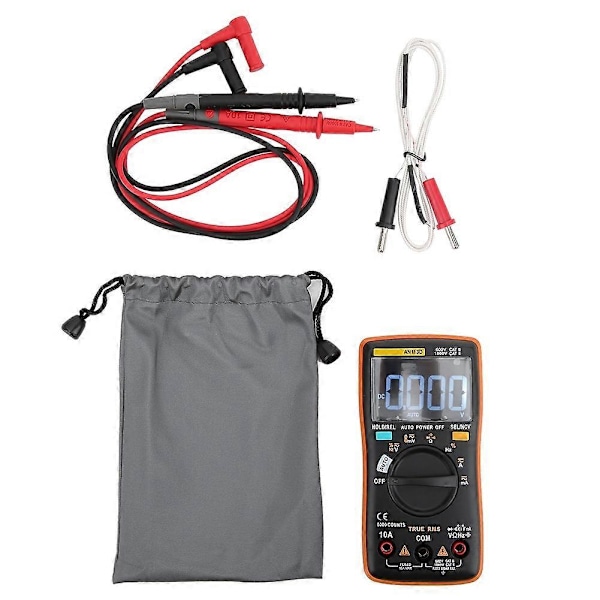 AN113D Digital Multimeter med 6000 räkningar Transistor Testare Automatisk Räckvidd AC/DC Spänning Testutrustning Orange