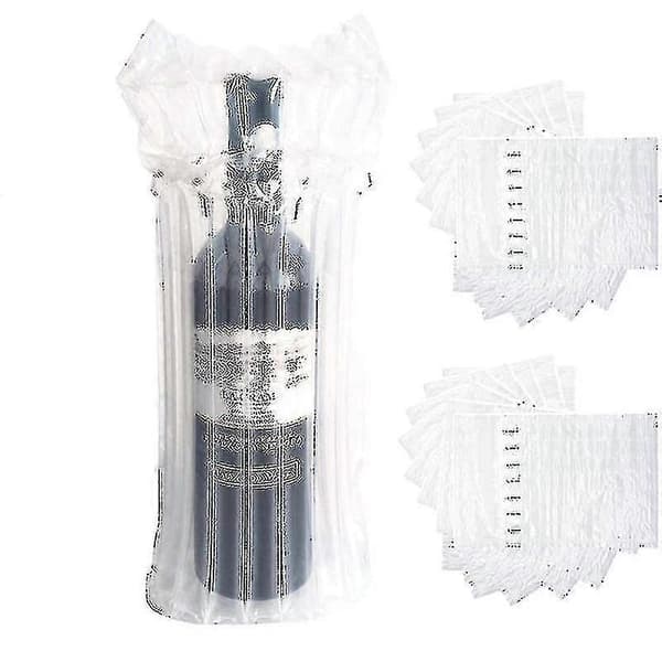 20-pack Vinflaskskyddshylsor, Stötsäker Uppblåsbar Vinflaska Förpackningsskyddspåse