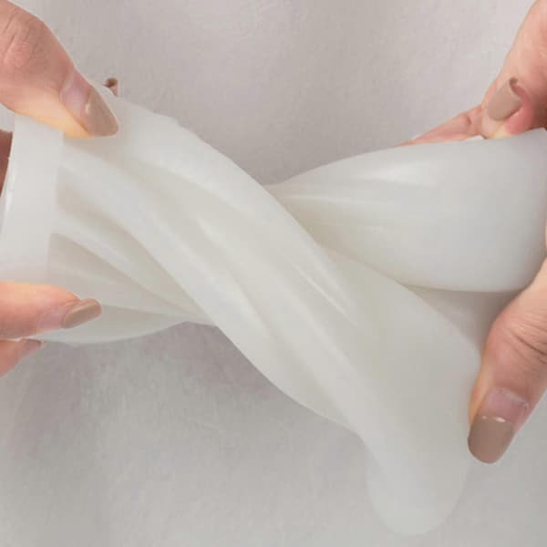 Silikone lysform Genanvendelige lysforme 3D lysfremstilling sekskantet cylinder lysforme silikone til DIY 3D lys