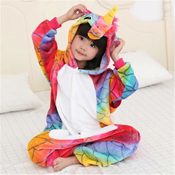Barn Pojke Flicka Enhörning Hel Plysch Sovkläder Romper Jumpsuit Onesie Pyjamas Nattkläder Red Scale 3-4 Years