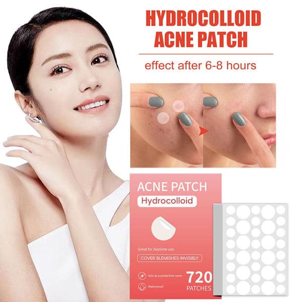1080 stk/400 stk Akneplaster Fine Usynlige Akneplaster Find Patch S6V8 cirkel 720 plaster