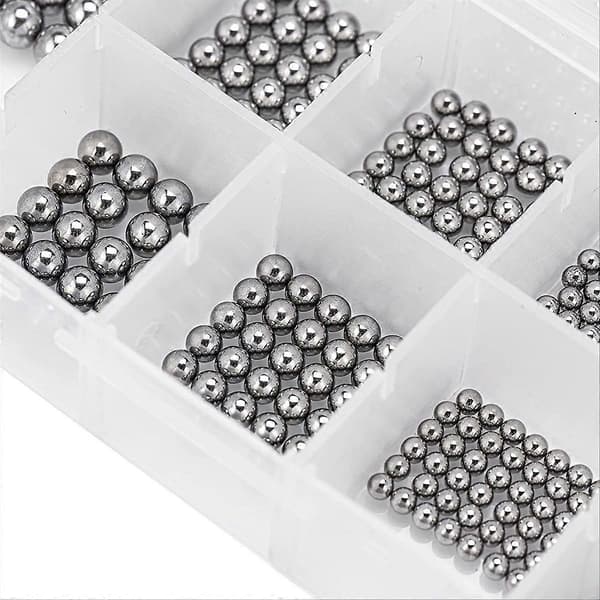 Stålkuler 1-8 mm metrisk sykkelkulelagerassortimentsett