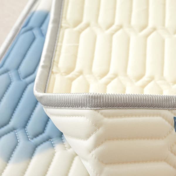 Cooling Mat for Single and Double Beds, Panda Pattern with Grid Design, Cooling Ice Silk Fabric, Summer Cooling Mat with Effective Cooling Sensation 90 x 200cm