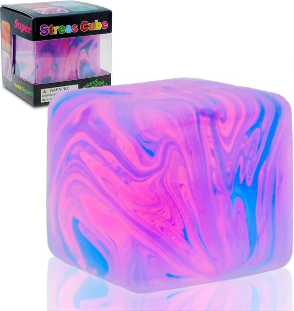 Squishy Stress Cube, Kæmpe Stressbolde til Børn Voksne Squishy Angst A