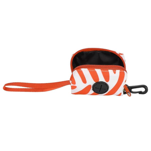 Bærbar holder til hundeposer, dispenser til affaldsposer til hundesnor - Orange