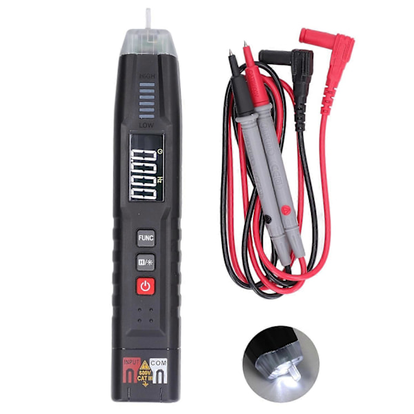Spændingstester Pen Multimeter Smart Digital Fase Sekvens Detektor Berøringsfri Sensor HT122A